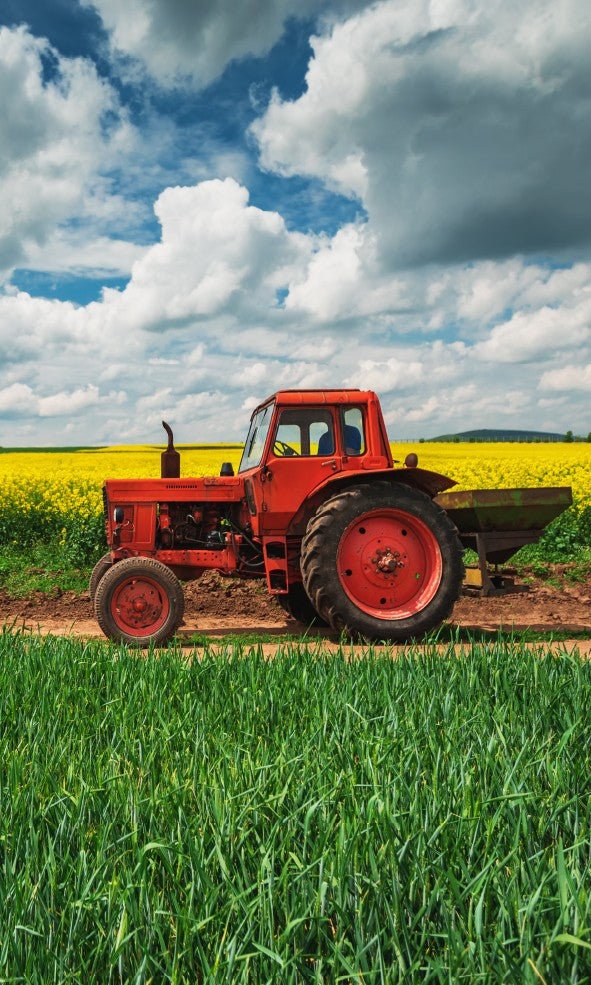 Traktor Field Work Gesichtstuch für Kinder aus Baumwolle – 30 × 50 cm