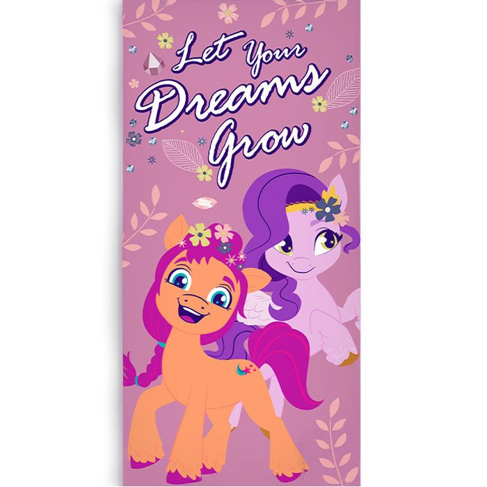 My Little Pony Dreams Grow Drap de bain pour enfants en coton – 70 × 140 cm