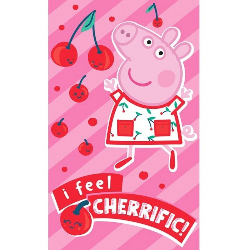 Peppa Wutz Cherrific Gesichtstuch für Kinder aus Baumwolle – 30 × 50 cm