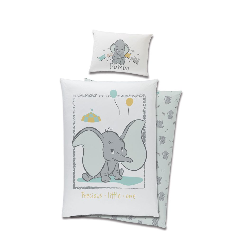 Disney Dumbo Disney Dumbo Babybettwäsche-Set – 100 × 135 cm + 40 × 60 cm, Baumwolle
