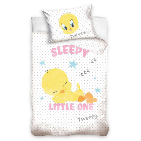 The Looney Tunes Sleepy Babybettwäsche-Set – 100 × 135 cm + 40 × 60 cm, Baumwolle