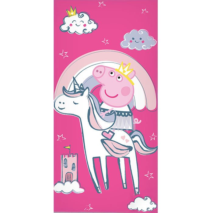 Peppa Wutz Unicorn Badetuch für Kinder aus Baumwolle – 70 × 140 cm