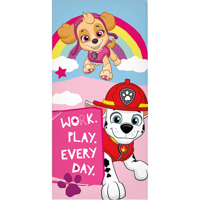 Paw Patrol Work and Play Kids' Cotton Beach Towel – 70 × 140 cm