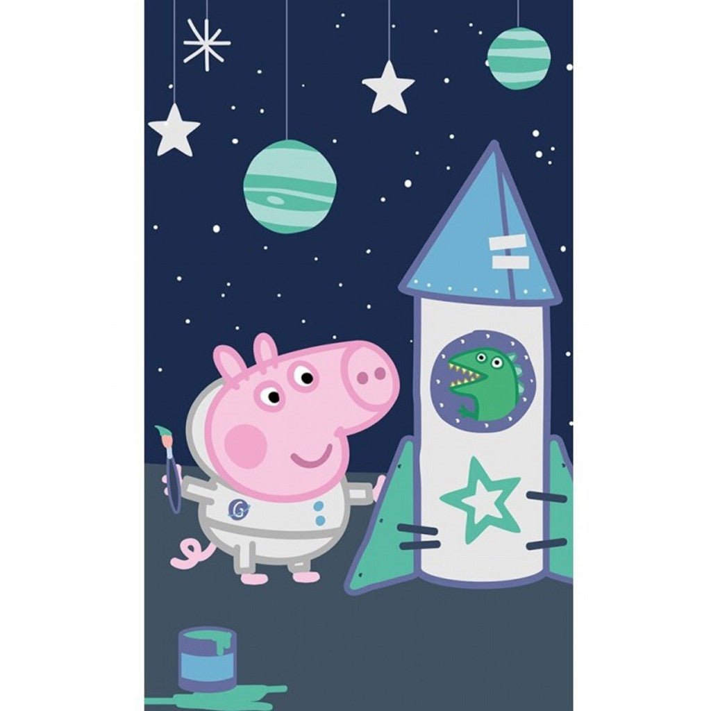 Peppa Wutz Space Gesichtstuch für Kinder aus Baumwolle – 30 × 50 cm