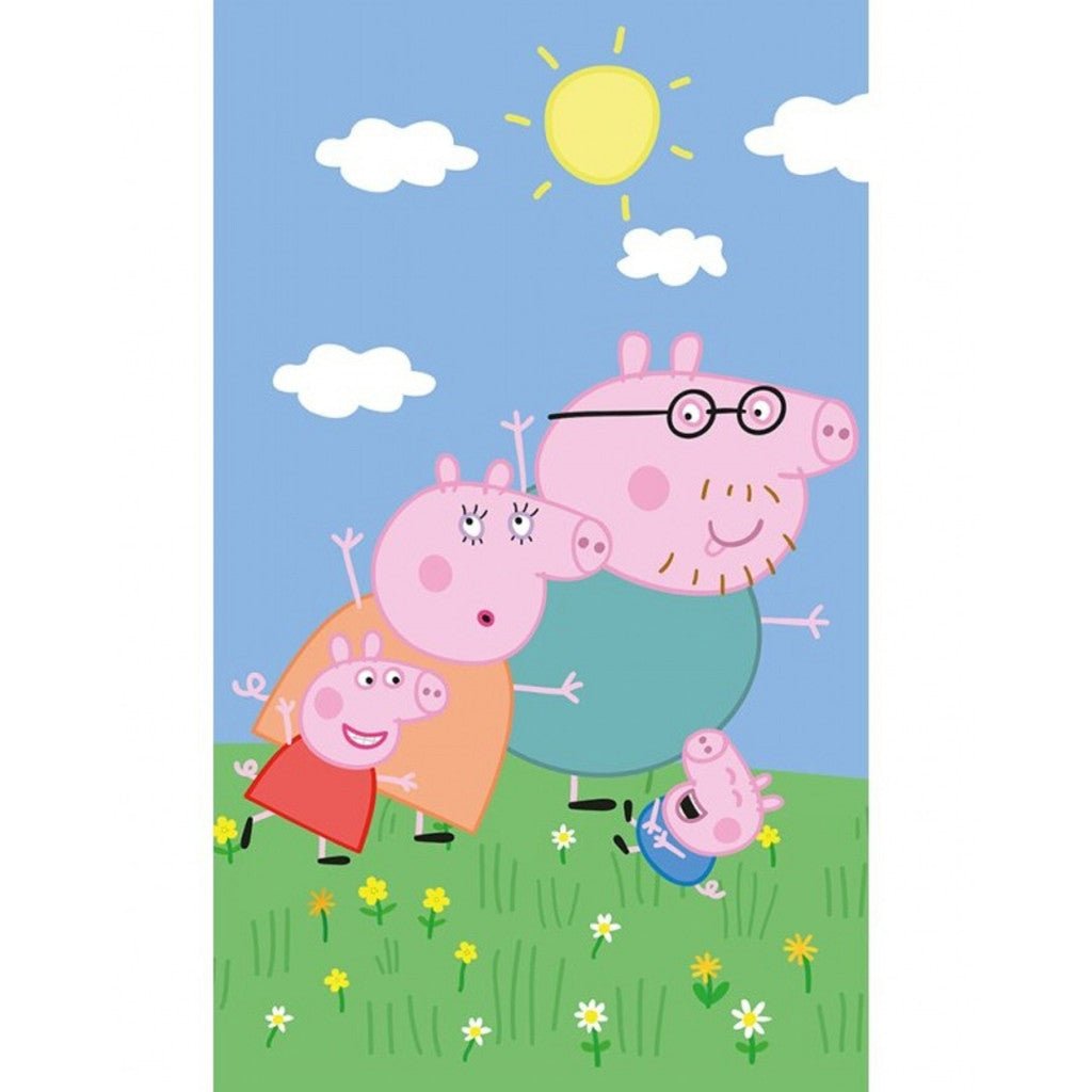 Peppa Wutz Family Gesichtstuch für Kinder aus Baumwolle – 30 × 50 cm