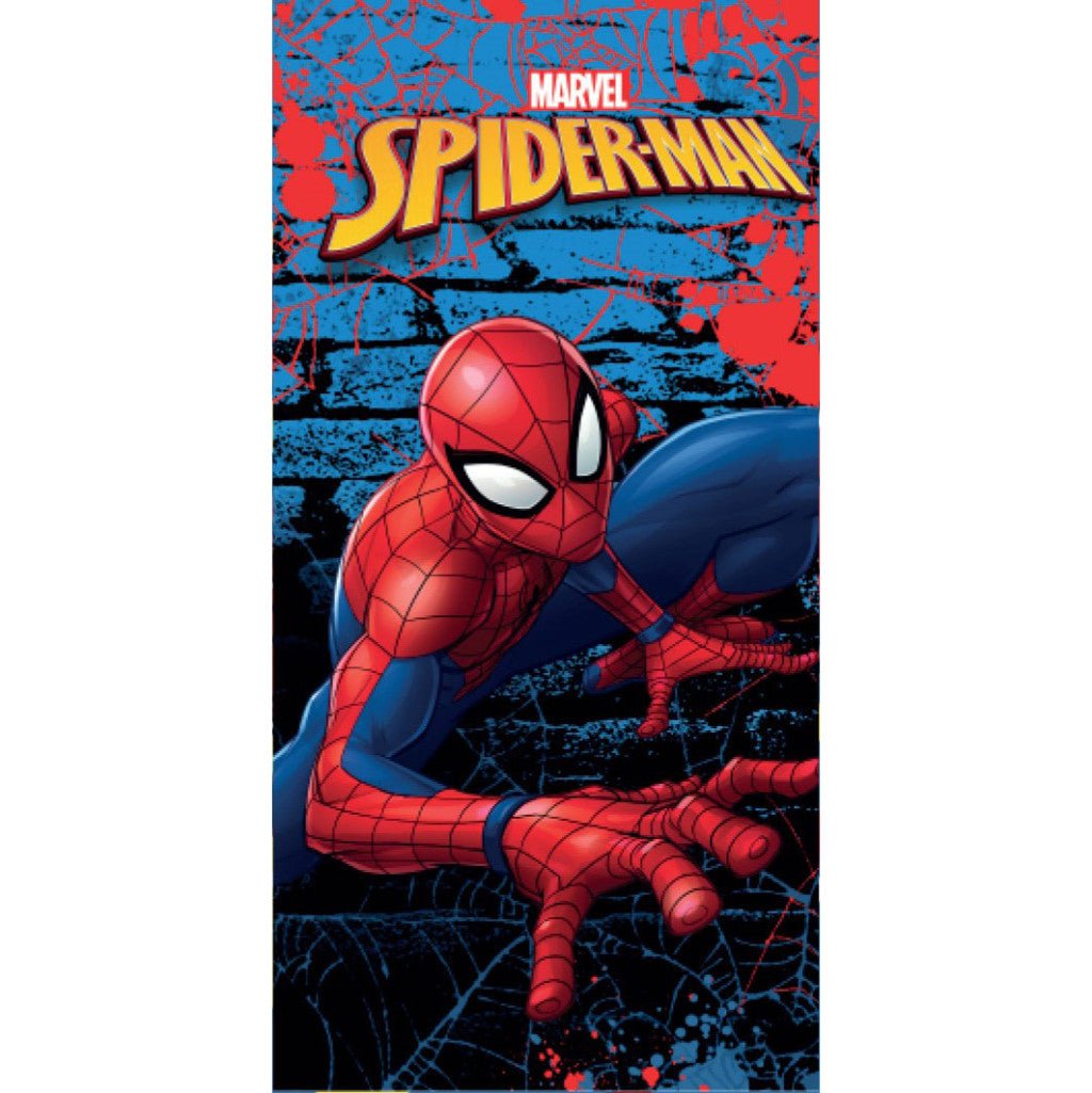Spiderman Wall Badetuch für Kinder aus Baumwolle – 70 × 140 cm