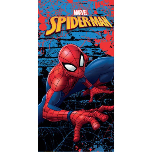 Spiderman Wall Badetuch für Kinder aus Baumwolle – 70 × 140 cm