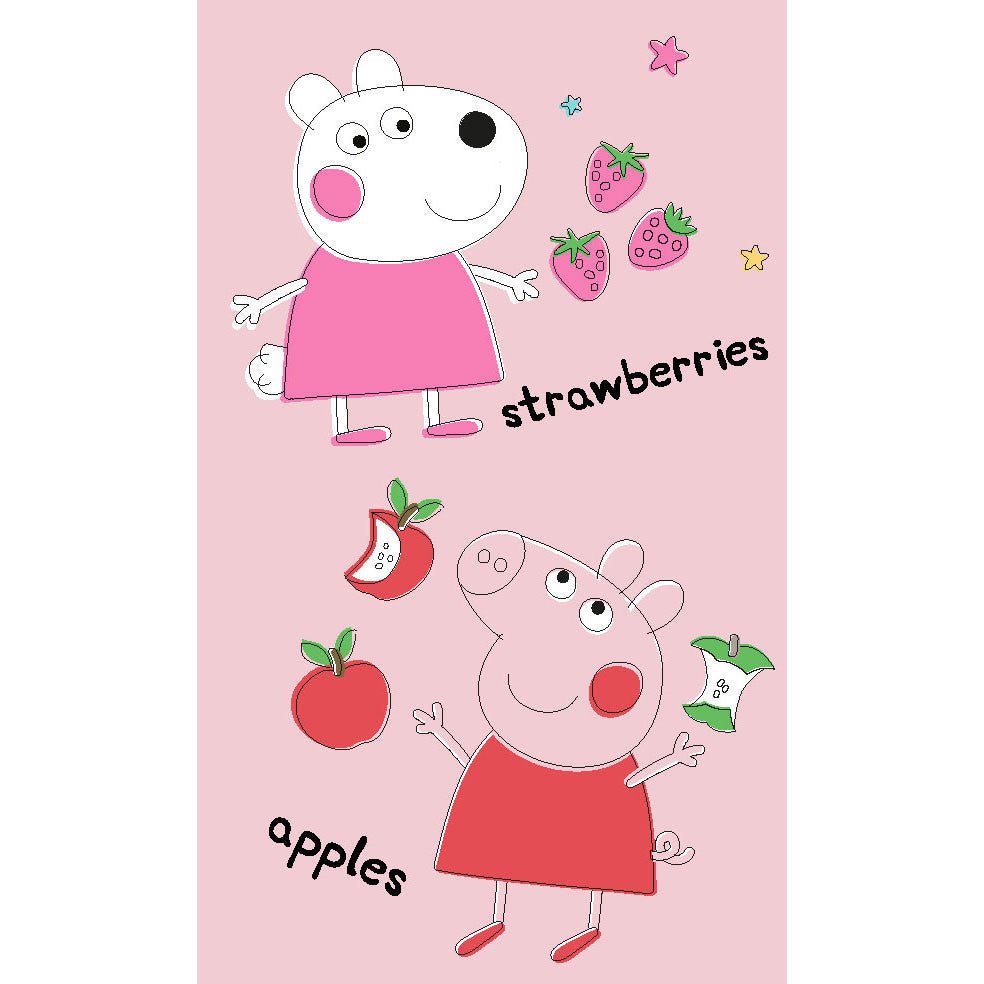 Peppa Wutz Fruits Gesichtstuch für Kinder aus Baumwolle – 30 × 50 cm