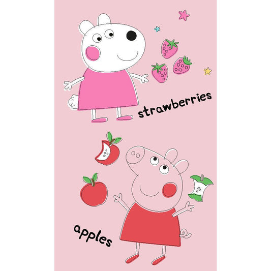 Peppa Wutz Fruits Gesichtstuch für Kinder aus Baumwolle – 30 × 50 cm