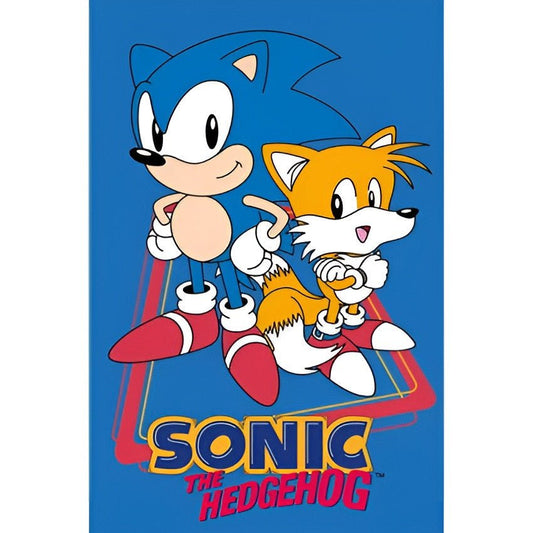 Sonic the Hedgehog Tails Hand- und Gesichtshandtuch Handtuch für Kinder aus Baumwolle – 30 × 50 cm