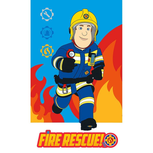 Feuerwehrmann Sam Rescue , , Badehandtuch Gesichtstuch für Kinder aus Baumwolle – 30 × 50 cm