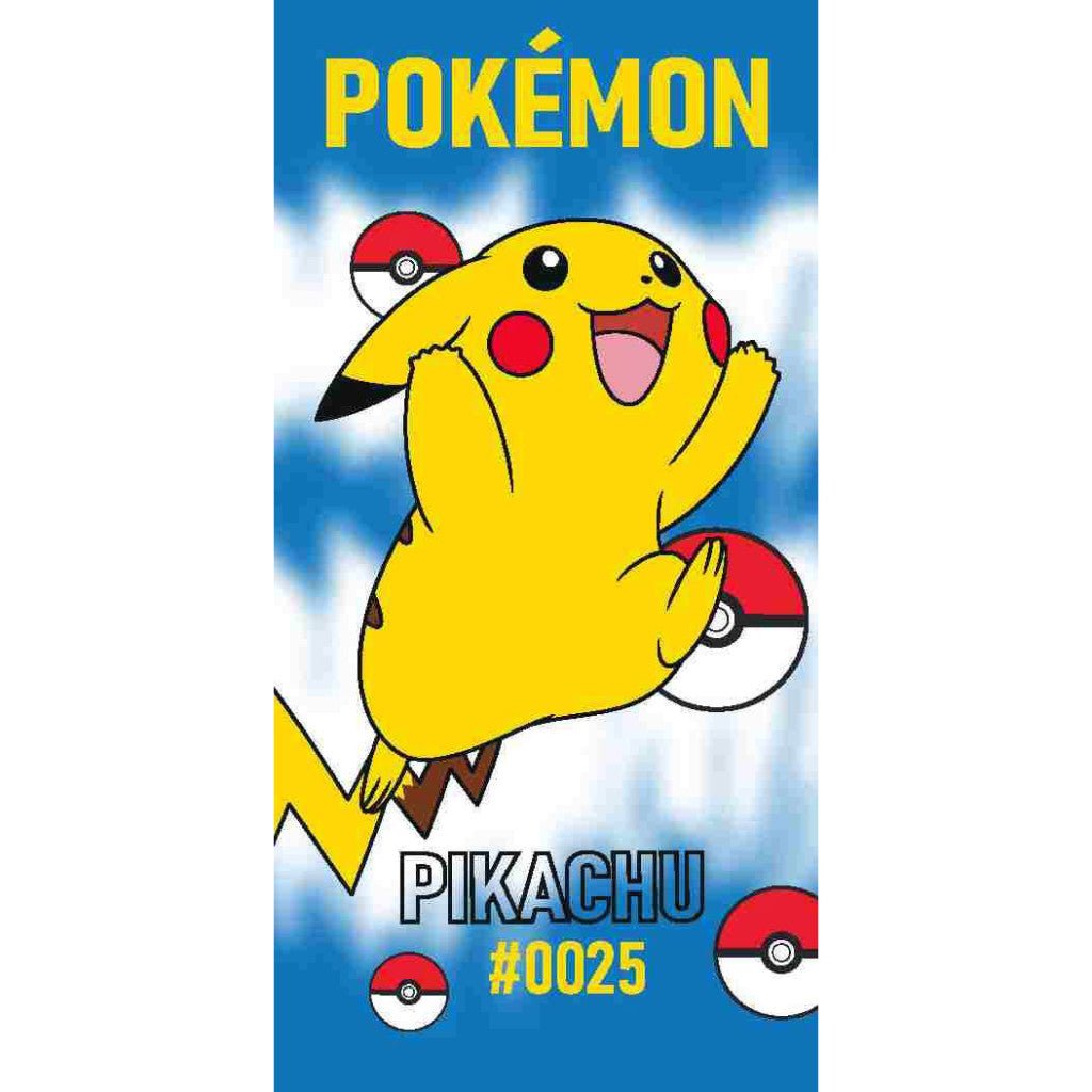 Pokémon 0025 Badetuch für Kinder aus Baumwolle – 70 × 140 cm