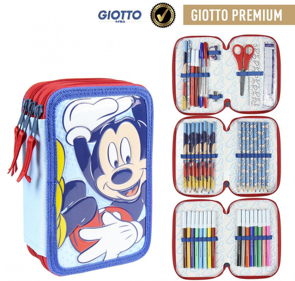 Disney Mickey Laugh Giotto Federmäppchen für Kinder – 12,5 x 19,5 x 6,5 cm