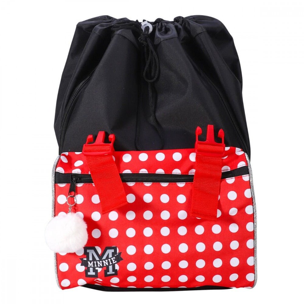 Disney Minnie , Tasche mit Pompon, 42 cm Schulranzen für Kinder – 42 × 32 × 22 cm