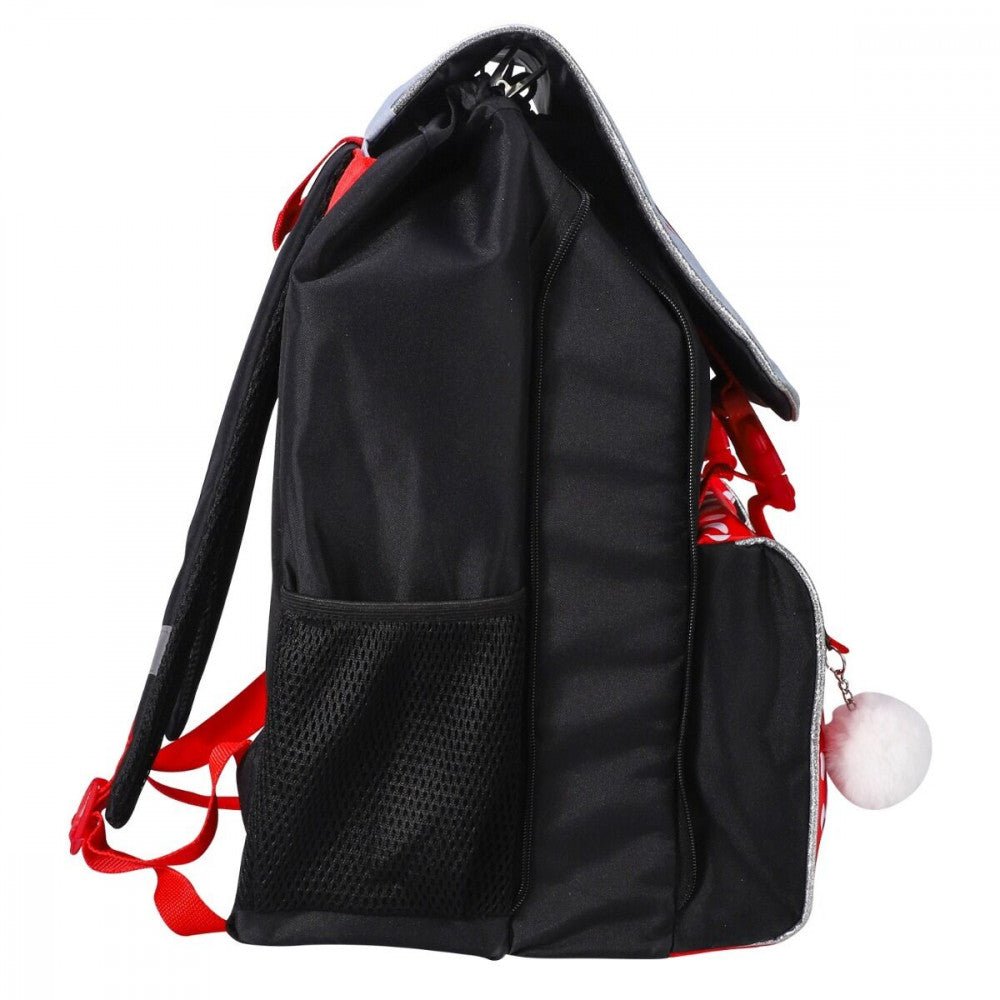 Disney Minnie , Tasche mit Pompon, 42 cm Schulranzen für Kinder – 42 × 32 × 22 cm