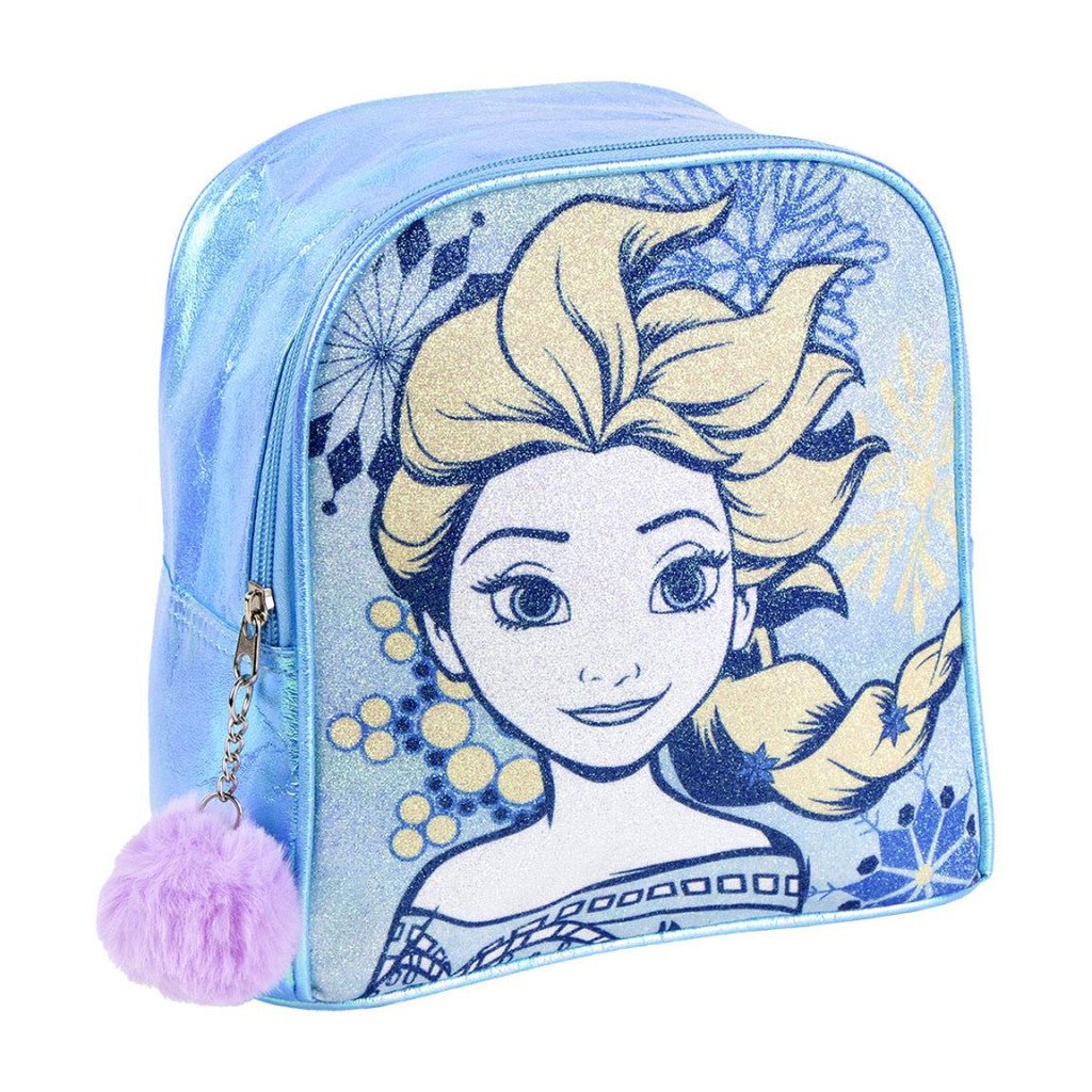 Disney Eiskönigin Sparkly holographischer Kindergartenrucksack für Kinder – 21 x 18 cm