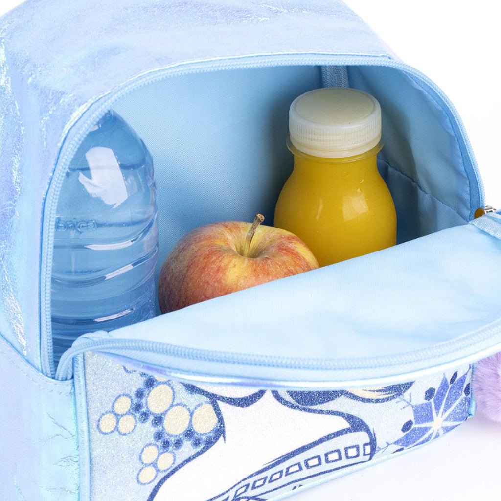 Disney Eiskönigin Sparkly holographischer Kindergartenrucksack für Kinder – 21 x 18 cm