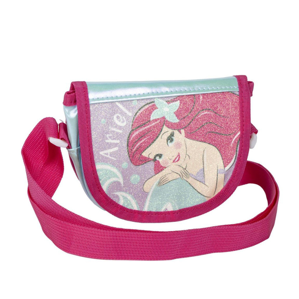 Sac à bandoulière brillant Disney Princesse Ariel pour enfants – 15 x 12 x 4 cm