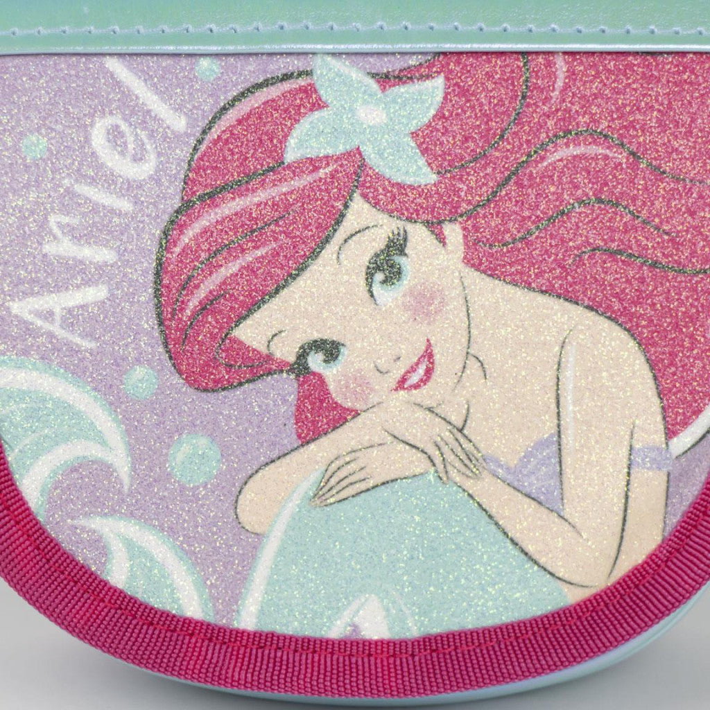 Sac à bandoulière brillant Disney Princesse Ariel pour enfants – 15 x 12 x 4 cm
