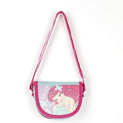Sac à bandoulière brillant Disney Princesse Ariel pour enfants – 15 x 12 x 4 cm