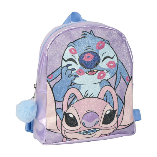Disney Lilo and Stitch Holographic Preschool Backpack for Kids - 23 x 19 cm