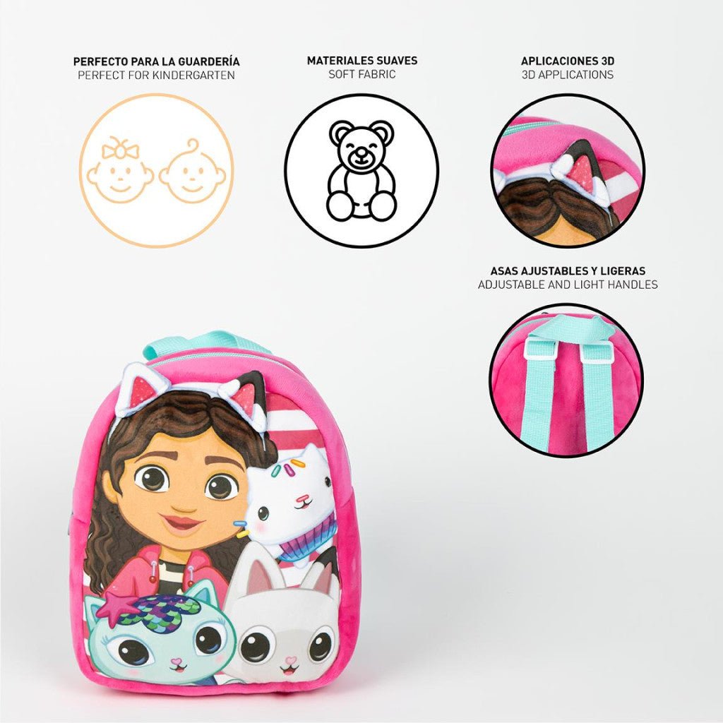 Gabby's Dollhouse plüsch Kindergartenrucksack für Kinder – 22 x 18 cm