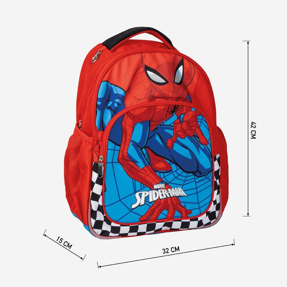 Spiderman Checked , Tasche 42 cm Schulranzen für Kinder – 42 × 32 × 15 cm