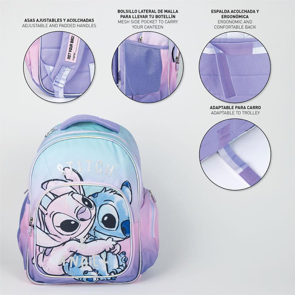 Disney Lilo und Stitch Angel , Tasche 42 cm Schulranzen für Kinder – 42 × 32 × 15 cm