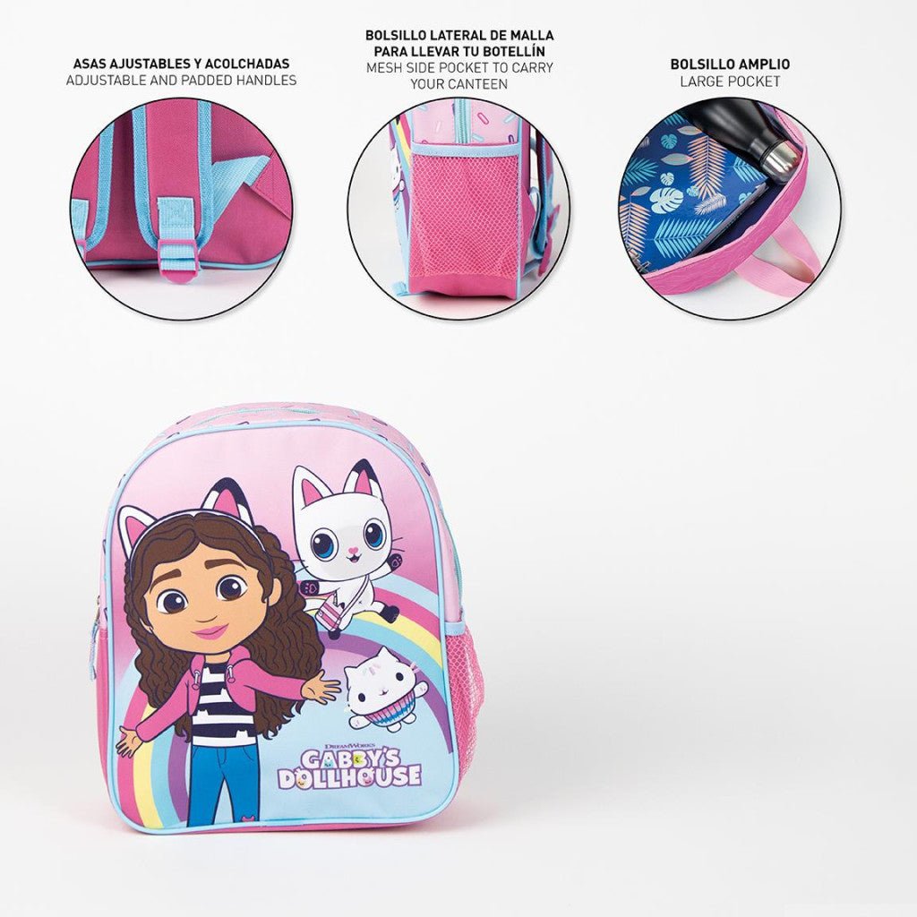 Gabby's Dollhouse Rainbow Kindergartenrucksack für Kinder – 29 x 25 x 10 cm