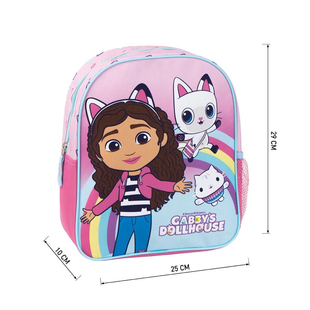 Gabby's Dollhouse Rainbow Kindergartenrucksack für Kinder – 29 x 25 x 10 cm