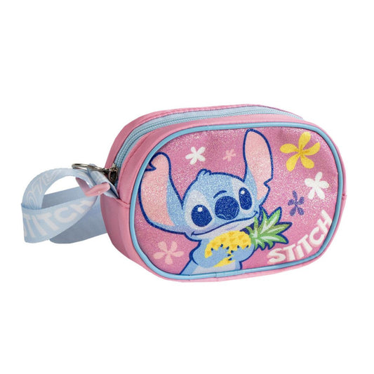 Disney Lilo and Stitch Pineapple Glitter Crossbody Bag for Kids – 15 x 11 cm