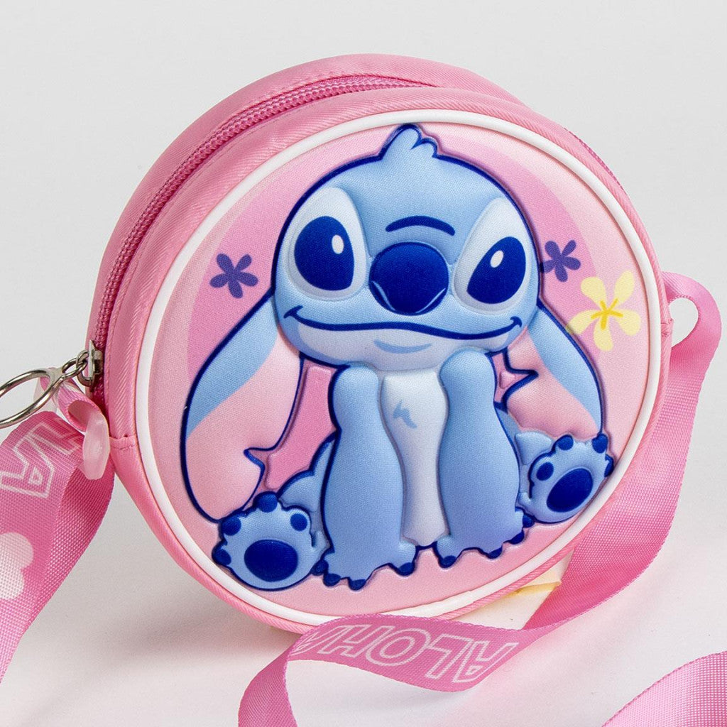 Sac bandoulière Disney Lilo et Stitch Aloha pour enfants – 13 x 13 cm