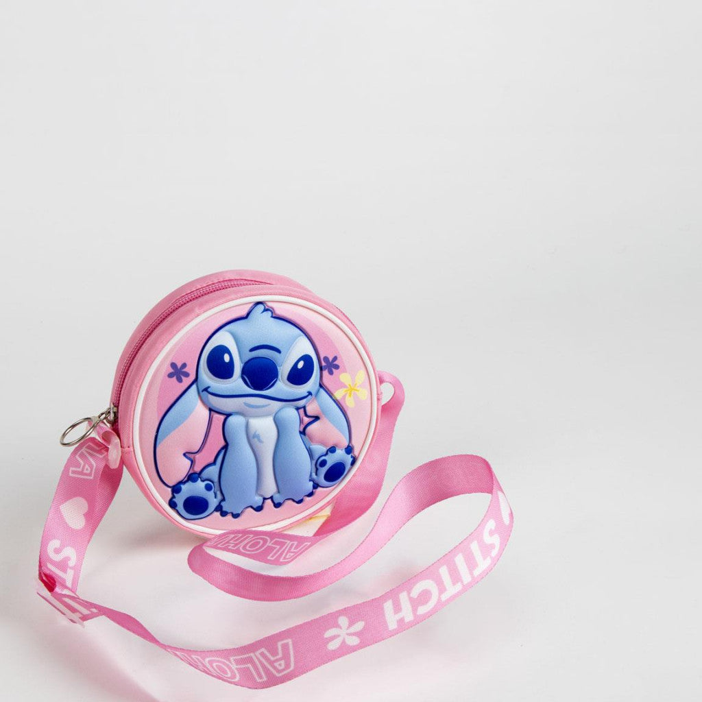 Sac bandoulière Disney Lilo et Stitch Aloha pour enfants – 13 x 13 cm