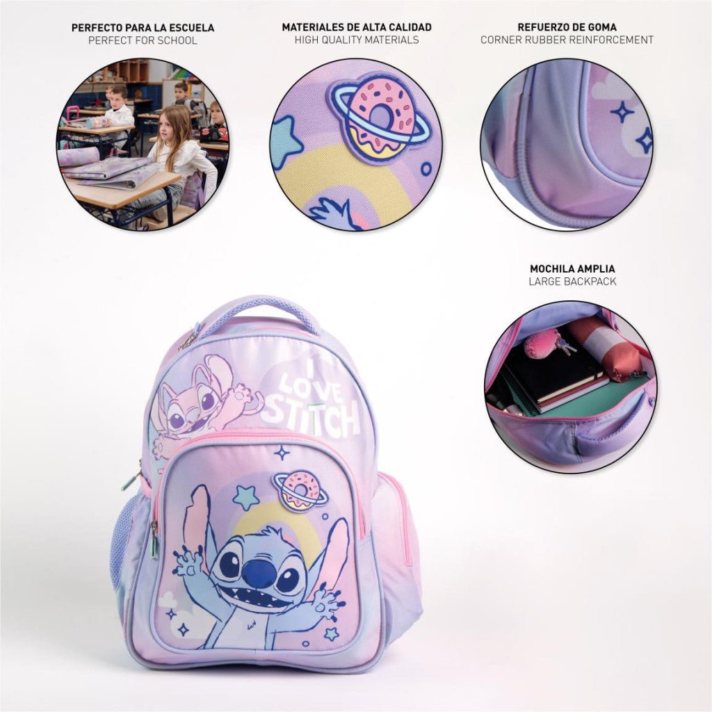 Disney Lilo und Stitch , Tasche 42 cm Schulranzen für Kinder – 42 × 32 × 15 cm