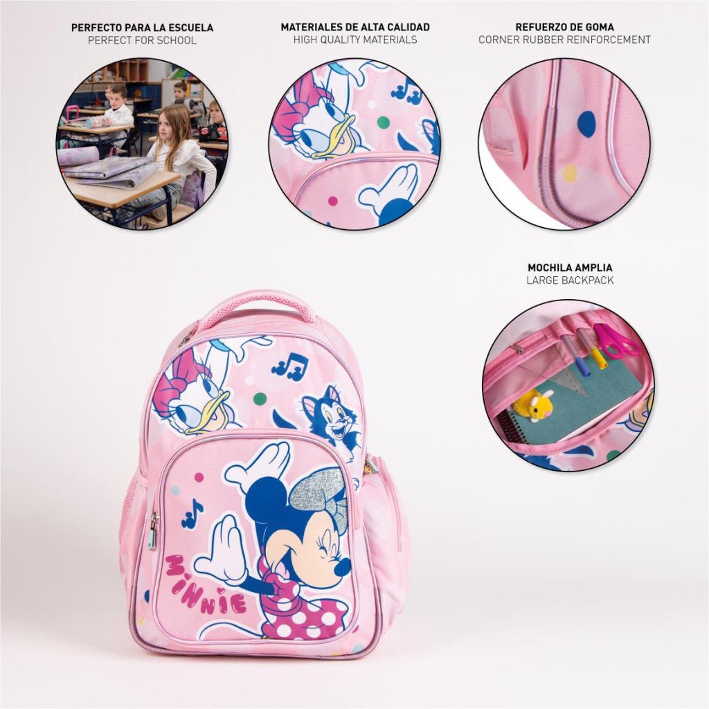 Disney Minnie Friends , Tasche 42 cm Schulranzen für Kinder – 42 × 32 × 15 cm