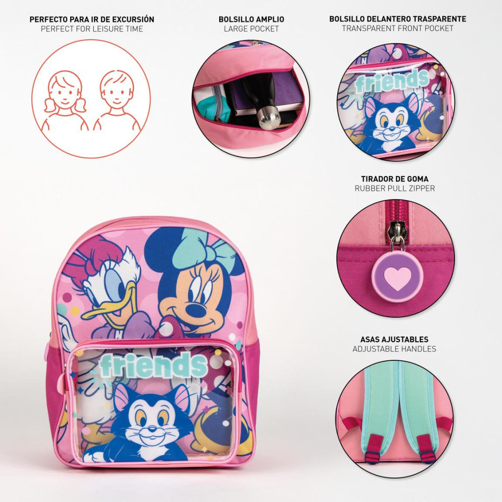 Sac à dos maternelle Disney Minnie Friends pour enfants – 30 x 25 cm