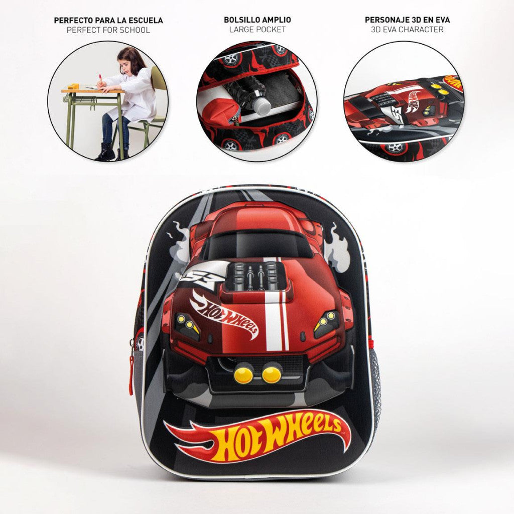 Hot Wheels Turbo 3D Rucksack, Tasche 31 cm