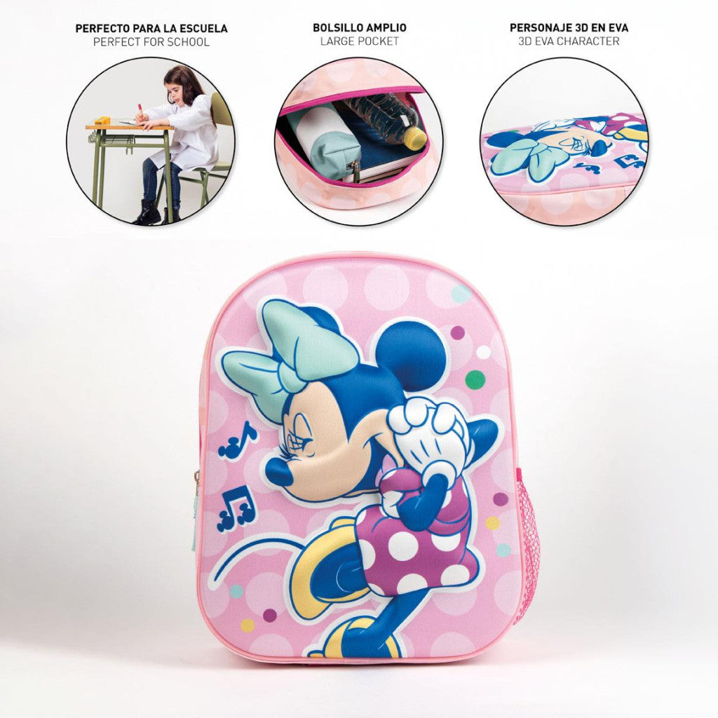 Disney Minnie Music 3D-Rucksack, 31 cm Tasche