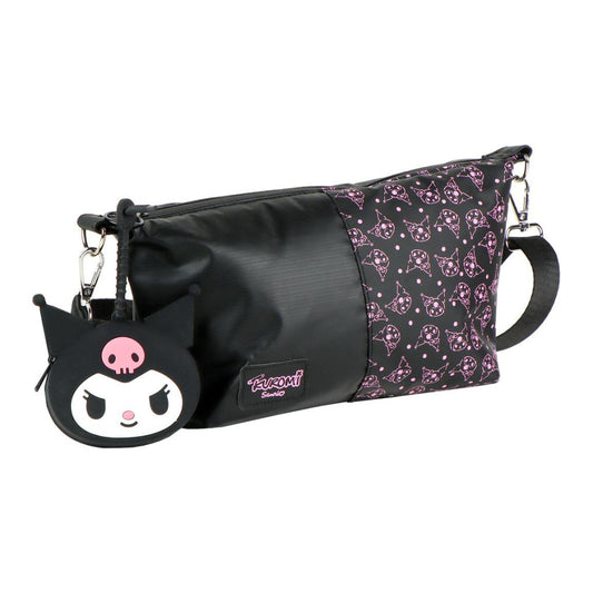 Hello Kitty Black Kuromi, with Purse Shoulder Bag for Kids - 27 x 17 cm