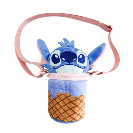 Disney Lilo and Stitch Ice Cream Plush Backpack Shoulder Bag for Kids – 18 cm