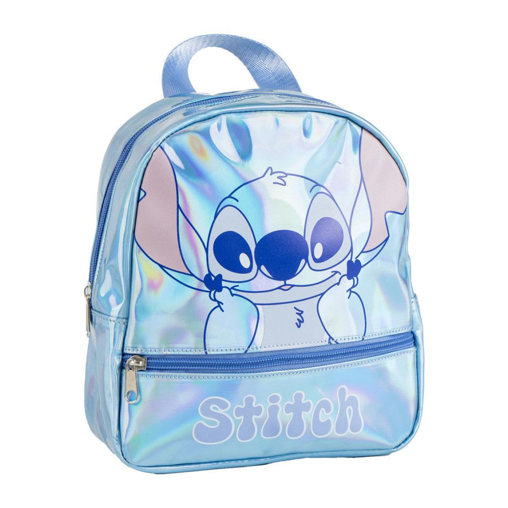 Disney Lilo und Stitch Iridiscente holografischer Kindergartenrucksack für Kinder – 23 cm