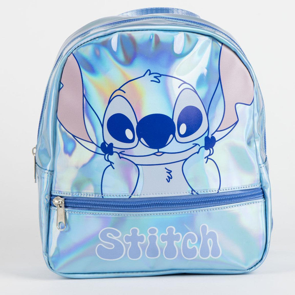 Disney Lilo und Stitch Iridiscente holografischer Kindergartenrucksack für Kinder – 23 cm