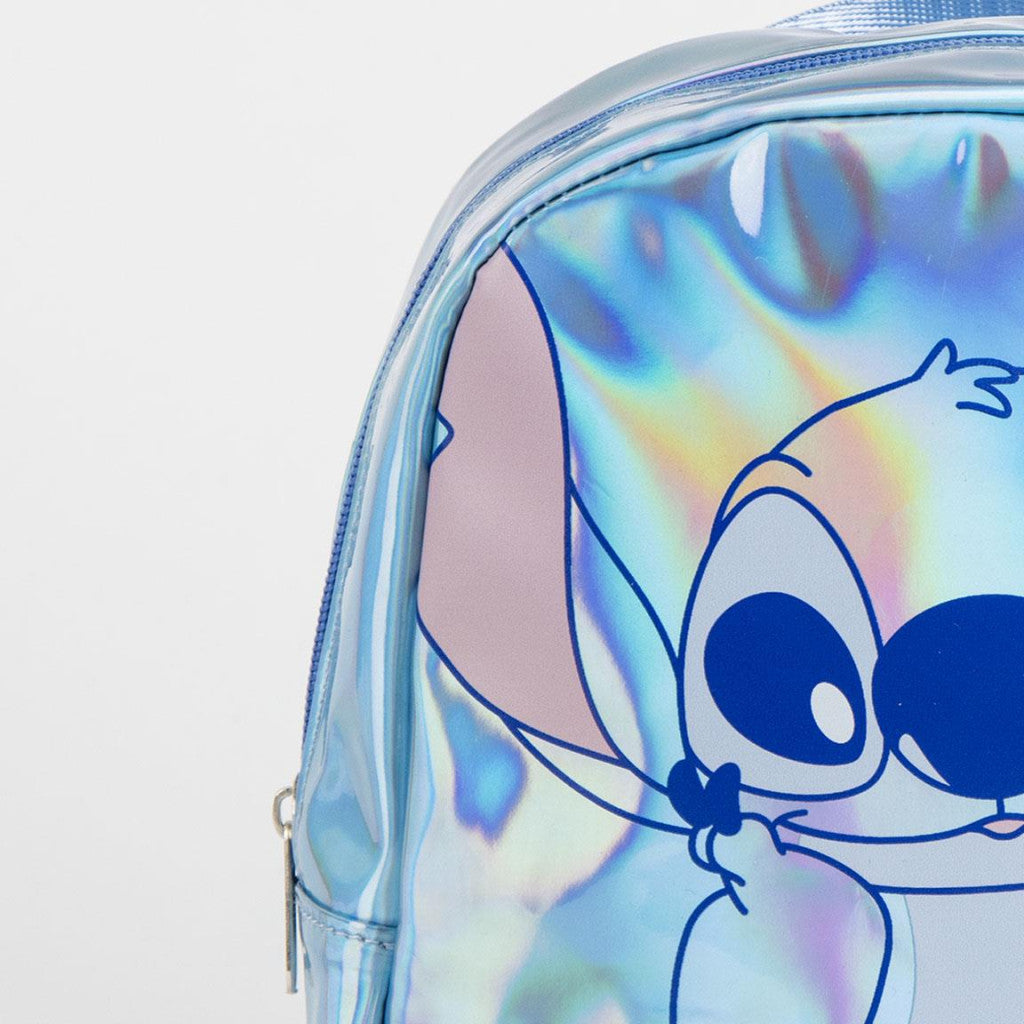 Disney Lilo und Stitch Iridiscente holografischer Kindergartenrucksack für Kinder – 23 cm
