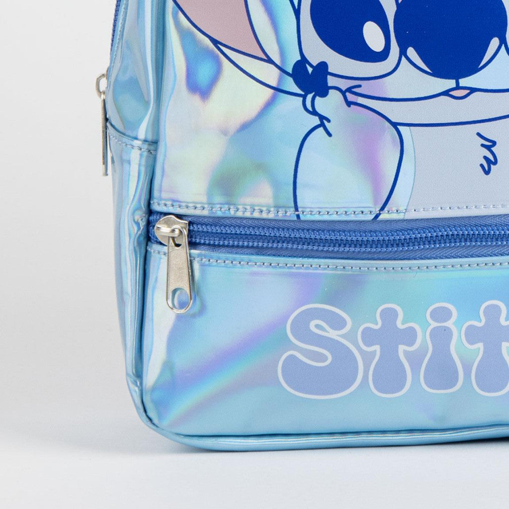 Disney Lilo und Stitch Iridiscente holografischer Kindergartenrucksack für Kinder – 23 cm