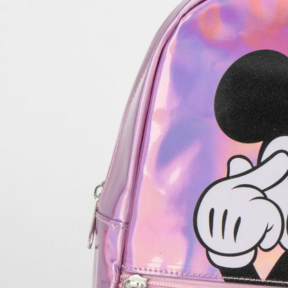 Disney Minnie Sac à dos maternelle holographique irisé pour enfants – 23 cm