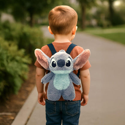 Disney Lilo and Stitch Blue Alien Plush Backpack Kindergarten Backpack for Children – 30 cm