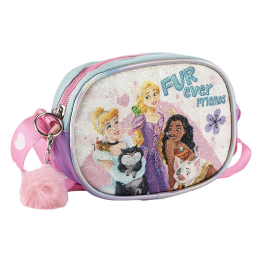 Disney Princess Forever Glitter Shoulder Bag for Kids - 15 x 11 cm
