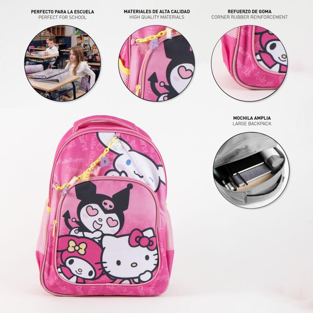 Hello Kitty Kawaii Cuties , Tasche 42 cm Schulranzen für Kinder – 42 × 32 × 20 cm