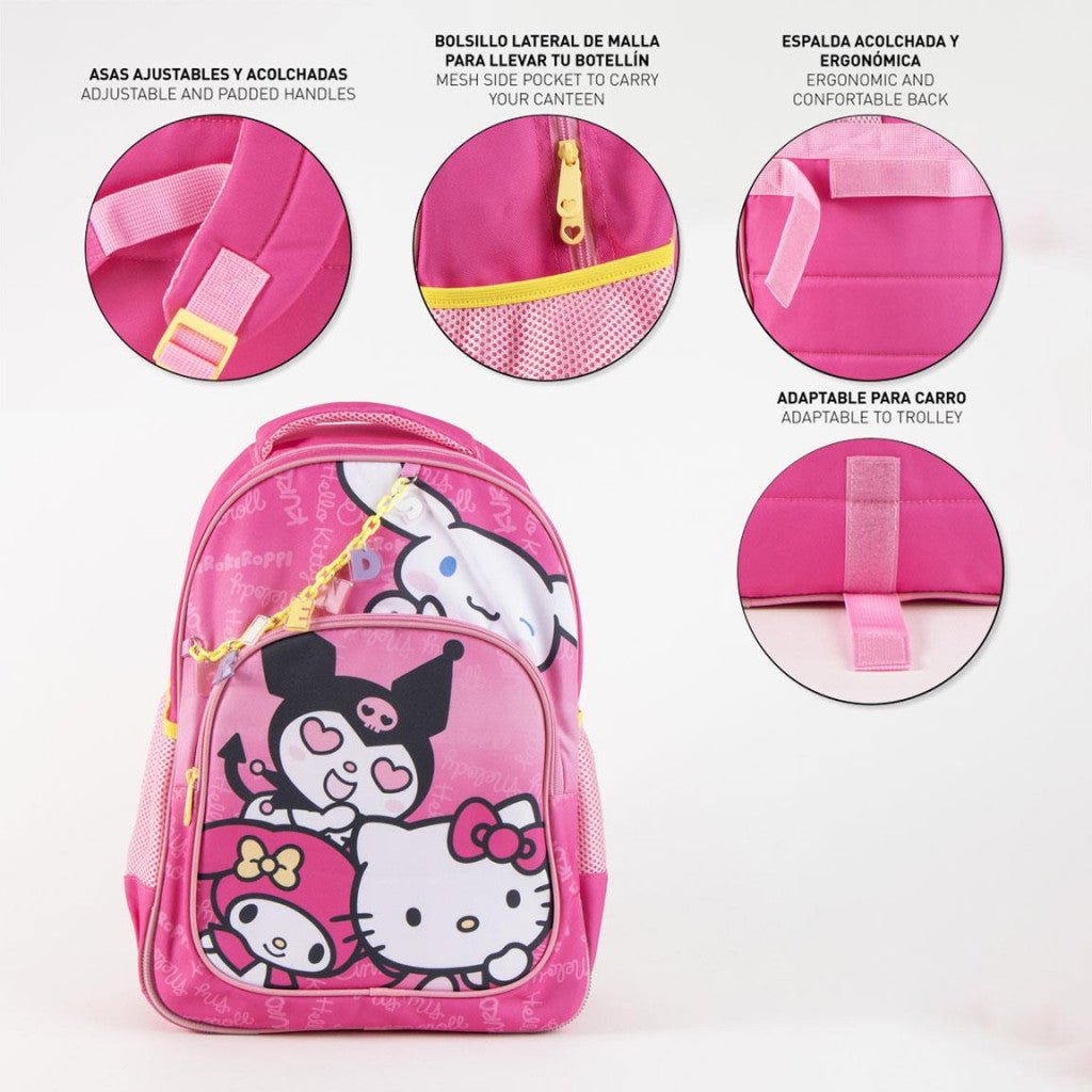 Hello Kitty Kawaii Cuties , Tasche 42 cm Schulranzen für Kinder – 42 × 32 × 20 cm