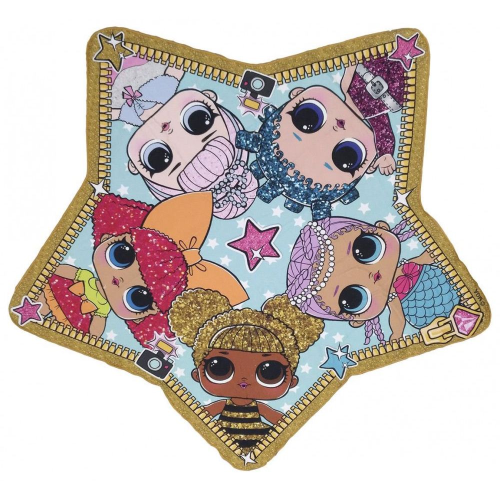 LOL Surprise! Serviette de bain pour enfants en polyester, en forme, 115 x 110 cm (séchage rapide) – 115 × 110 cm